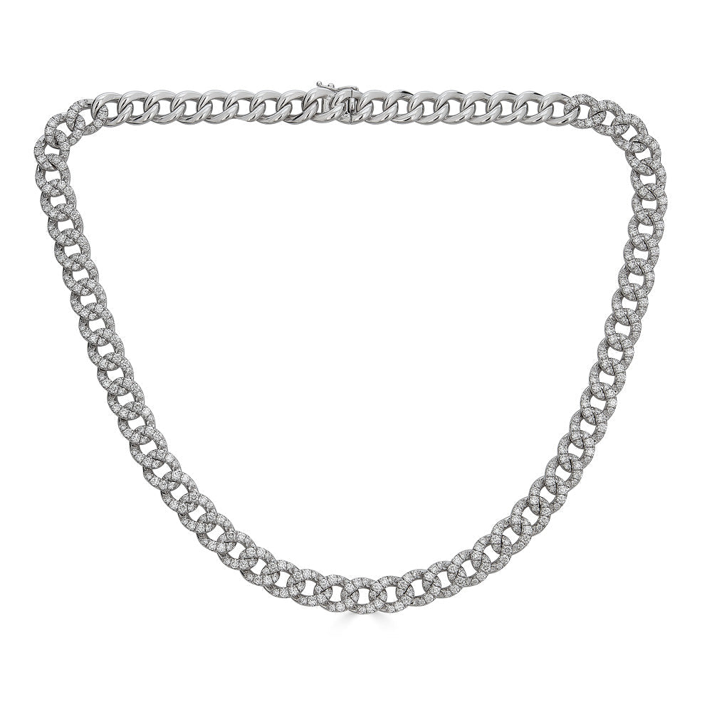 Collier Zydo avec diamants groumettes or blanc 63216