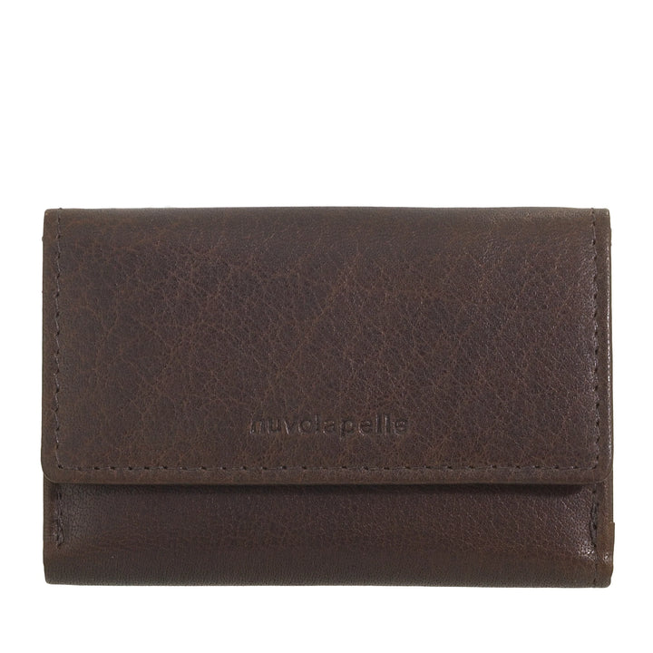 Nuvola Pelle Portafoglio Piccolo da Uomo in Pelle di Bufalo Trifold con Portamonete, Portabanconote e Portamonete