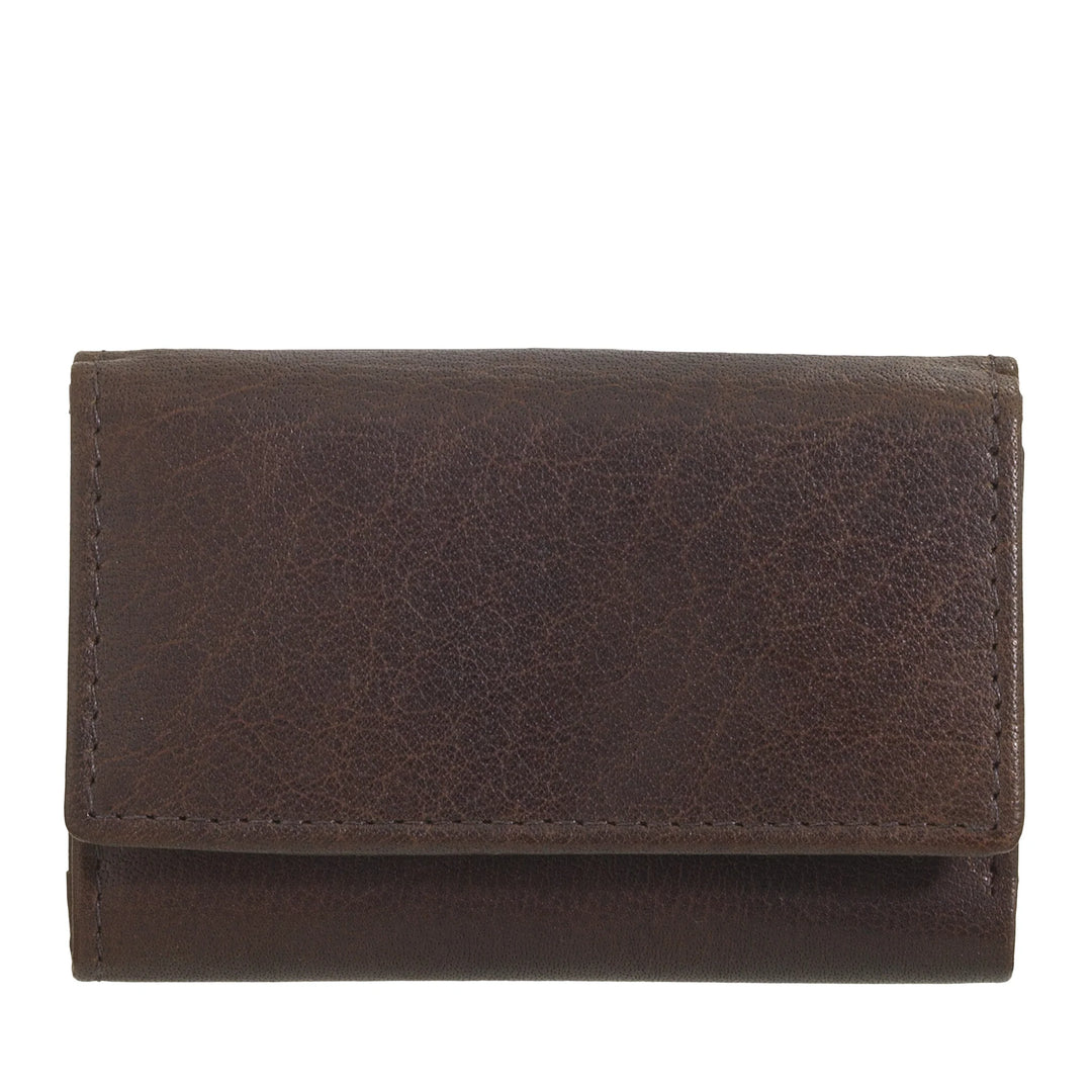 Nuvola Pelle Portafoglio Piccolo da Uomo in Pelle di Bufalo Trifold con Portamonete, Portabanconote e Portamonete