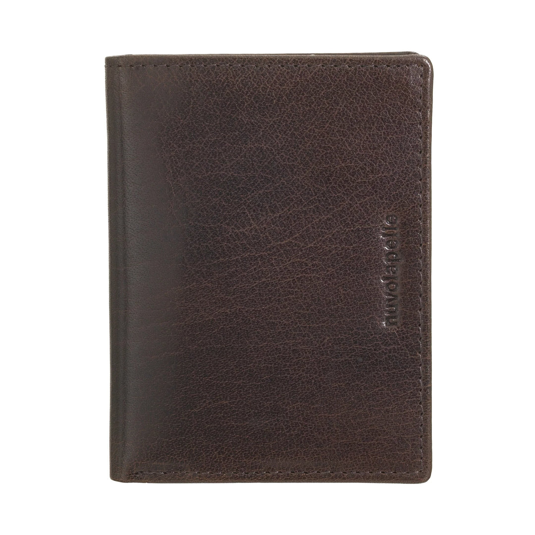 Nuvola Pelle Petit portefeuille pour homme en cuir de buffle, porte-cartes compact, porte-billets, portefeuille de poche mince à deux volets