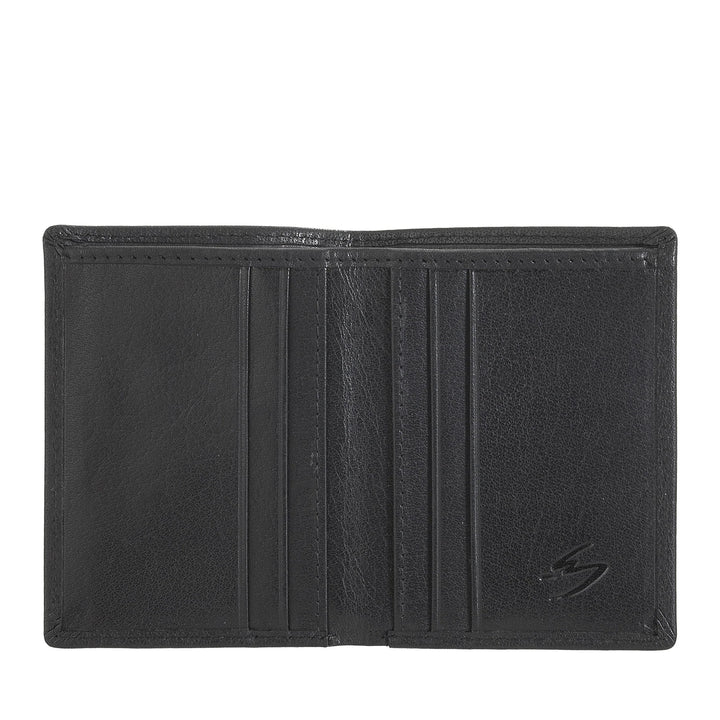 Nuvola Pelle Portafoglio Uomo Piccolo in Pelle Bufalo, Portacarte Compatto, Porta Banconote, Portafoglio Tascabile Slim Bifold