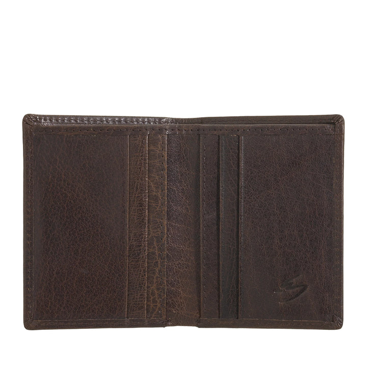 Nuvola Pelle Petit portefeuille pour homme en cuir de buffle, porte-cartes compact, porte-billets, portefeuille de poche mince à deux volets