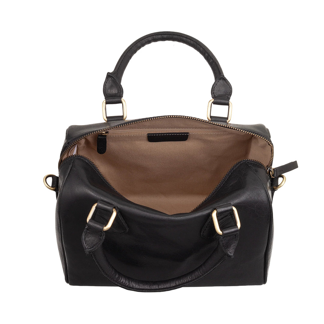 Nuvola Pelle Damentasche aus echtem Büffelleder mit verstellbarem Schultergurt – elegante Vintage-Handtasche mit Reißverschluss und Doppelgriff