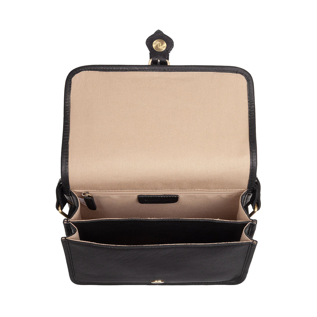 Nuvola Pelle Sac à Bandoulière pour Femme en Véritable Cuir de Buffle Vintage - Petit Sac à Rabat élégant avec Fermeture Magnétique avec Boucle et Bandoulière Réglable