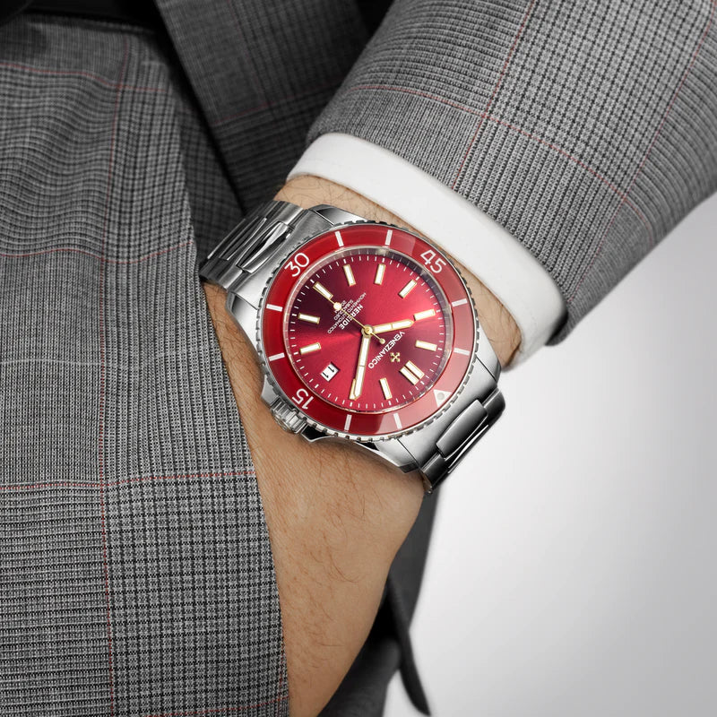 Venezianico Nereide 42mm Reloj automático rojo de acero 3321503C