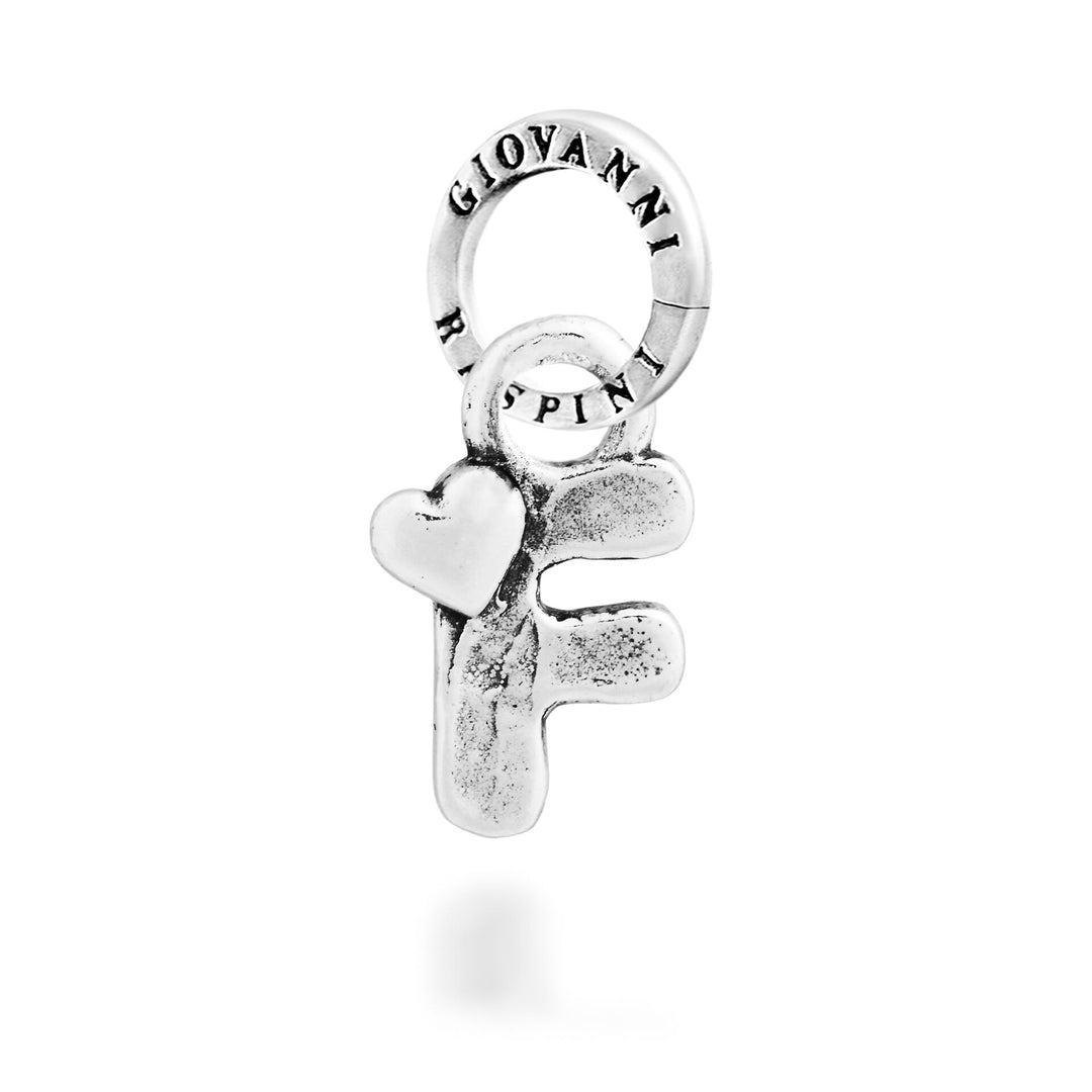 Giovanni Raspini Charm "F" Corazoncito - Charm Plata - 12782