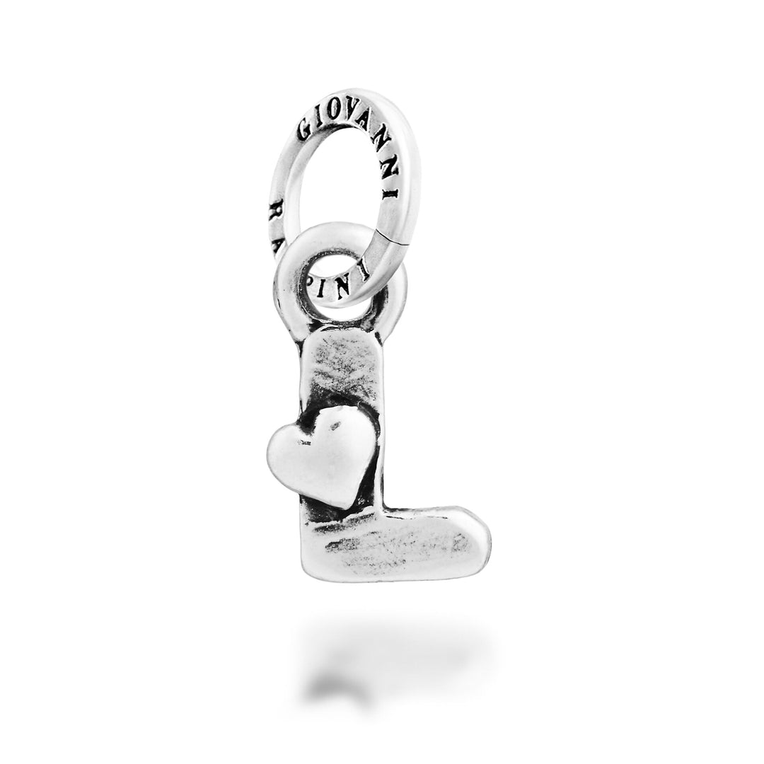 Giovanni Raspini Charm "L" Corazoncito - Charm Plata - 12788