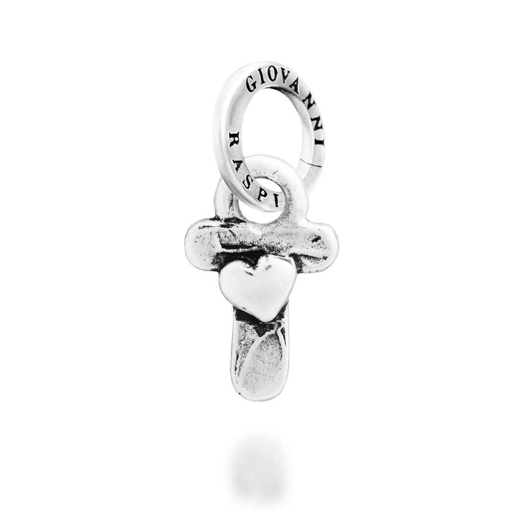 Giovanni Raspini Little Heart "T" Charm - Silver Charm - 12796