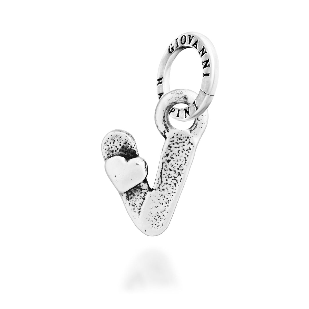 Giovanni Raspini Charm Corazoncito "V" - Charm Plata - 12798