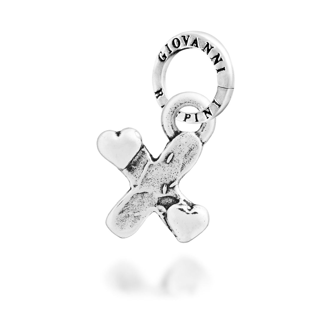 Giovanni Raspini Charm "X" Petits Coeurs - Silver Charm - 12800