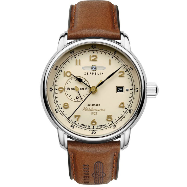Zeppelin LZ121 Mediterranèe 24ore 40mm beige automático acero 9668-5