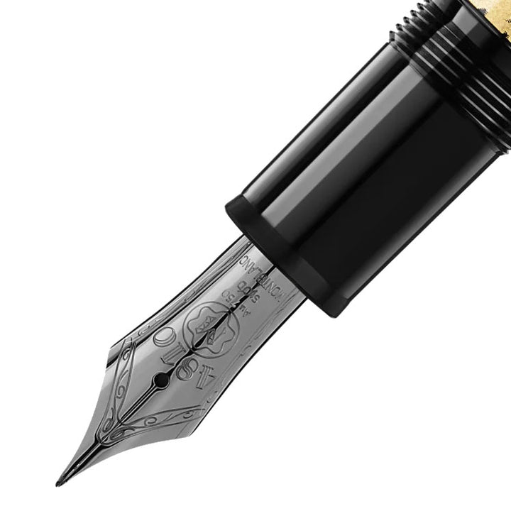 Montblanc Meimück Solitaire Brunnen Kalligraphie Blattgold Tipp M 119688