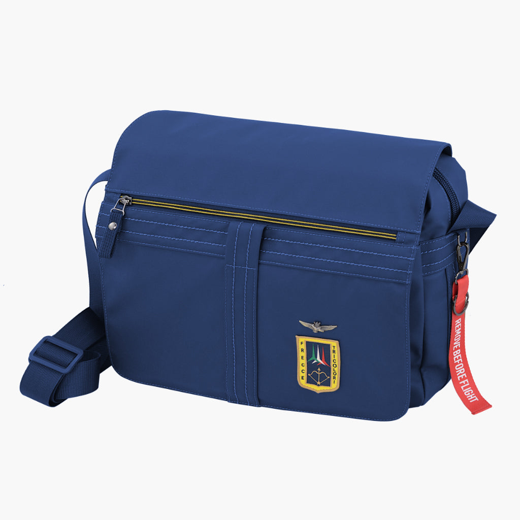 Aeronautica Militare Messenger porta PC en tejido técnico AM347-BL