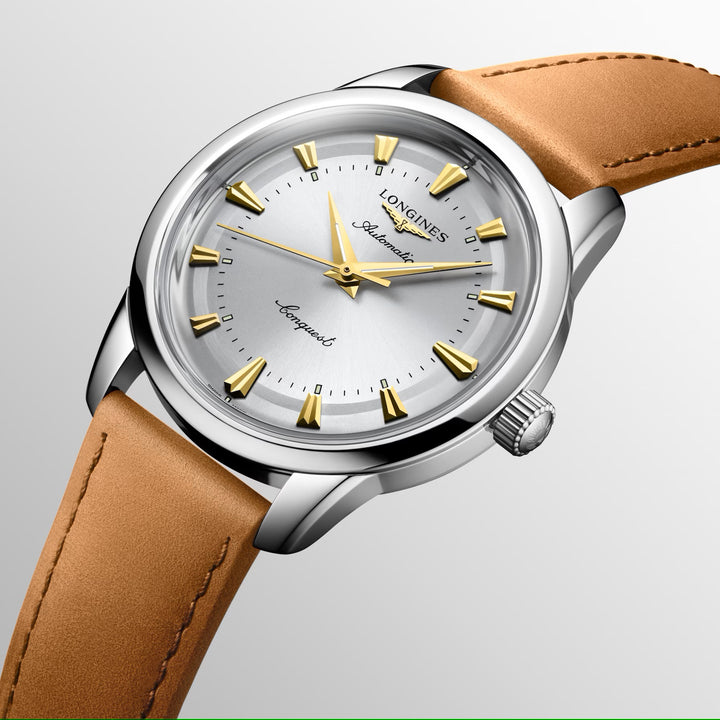 Reloj Longines Conquest Heritage 40 mm de plata automática de acero L1.650.4.72.2