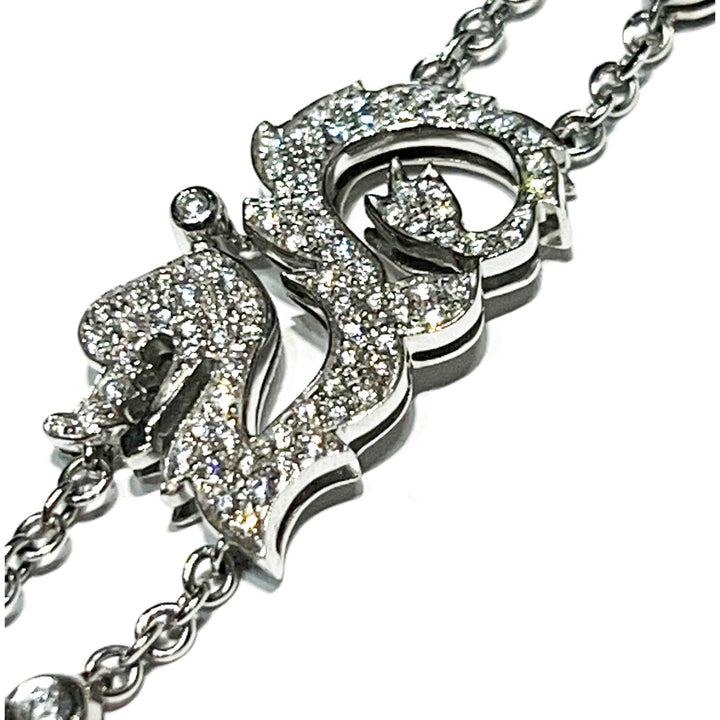 Taverna bracciale Draghi oro bianco 18kt e diamanti 0011BR