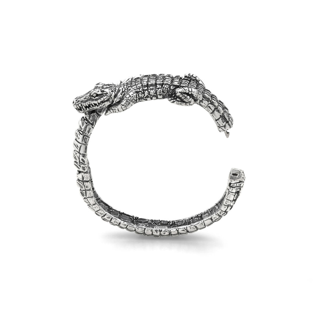 Giovanni Raspini rigid crocodile bracelet 925 silver 12266