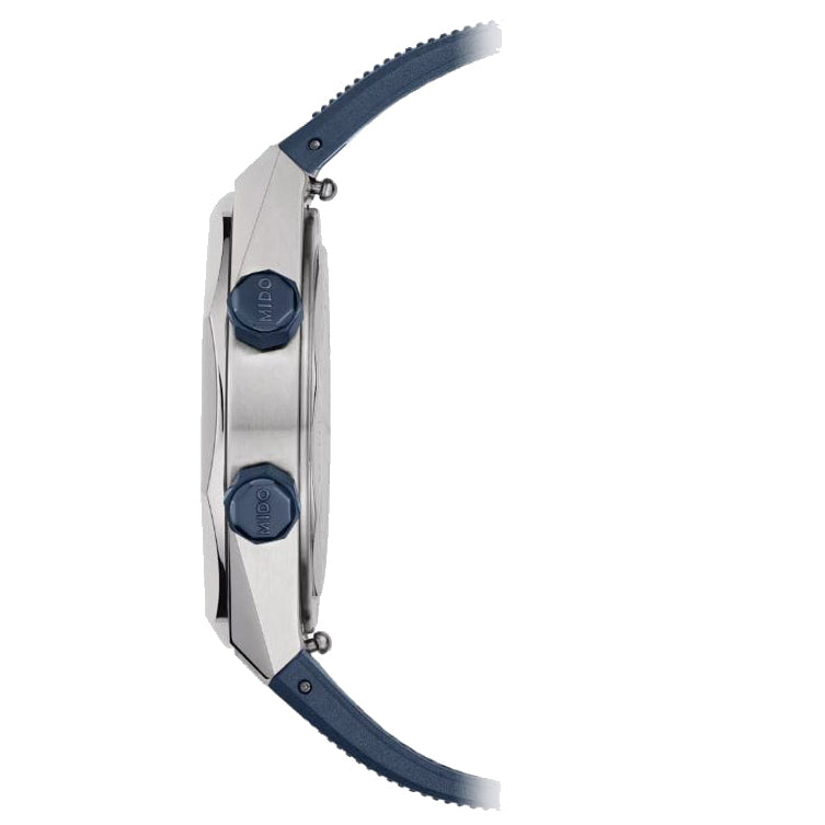 Mido-Uhr Multifort 8 Two Crowns 38,4 x 40 mm blauer Automatikstahl M047.507.17.041.00