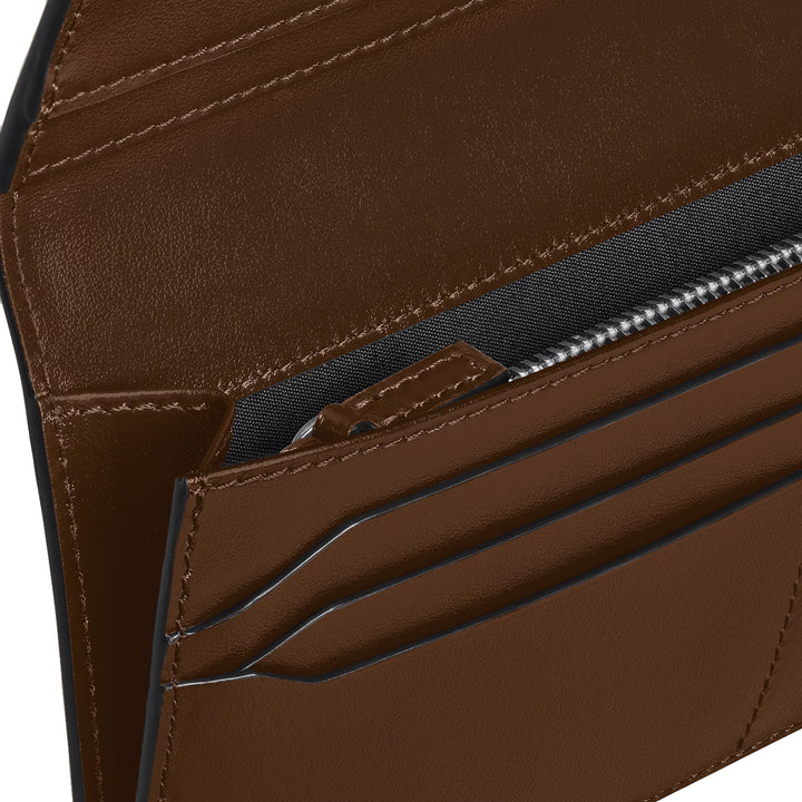 Montblanc wallet 14 compartments Meisterstück, pocket with brown gradient zip 220318