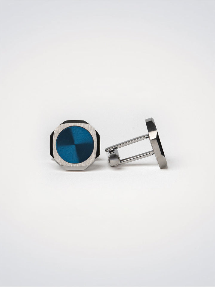 D1 Milano Blue octagonal cufflinks D1-JWCLSU03