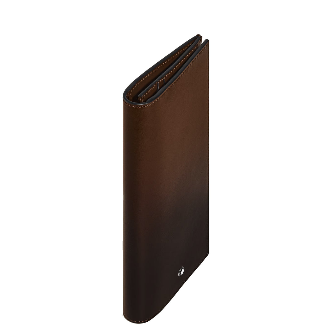 Montblanc wallet 14 compartments Meisterstück, pocket with brown gradient zip 220318