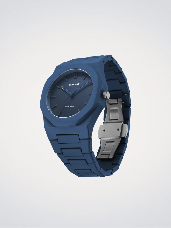 D1 Milano Navy Blue Polycarbon 40,5 mm D1-PCBJ21