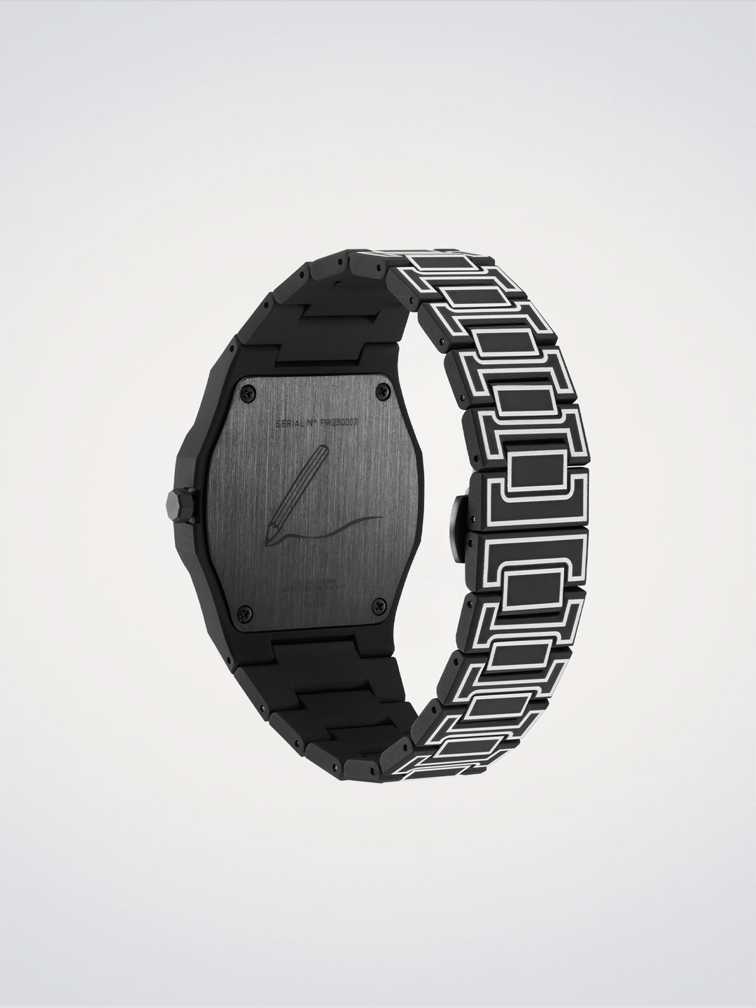 D1 Milano Black Sketch Polycarbon 40,5mm D1-PCBJ33