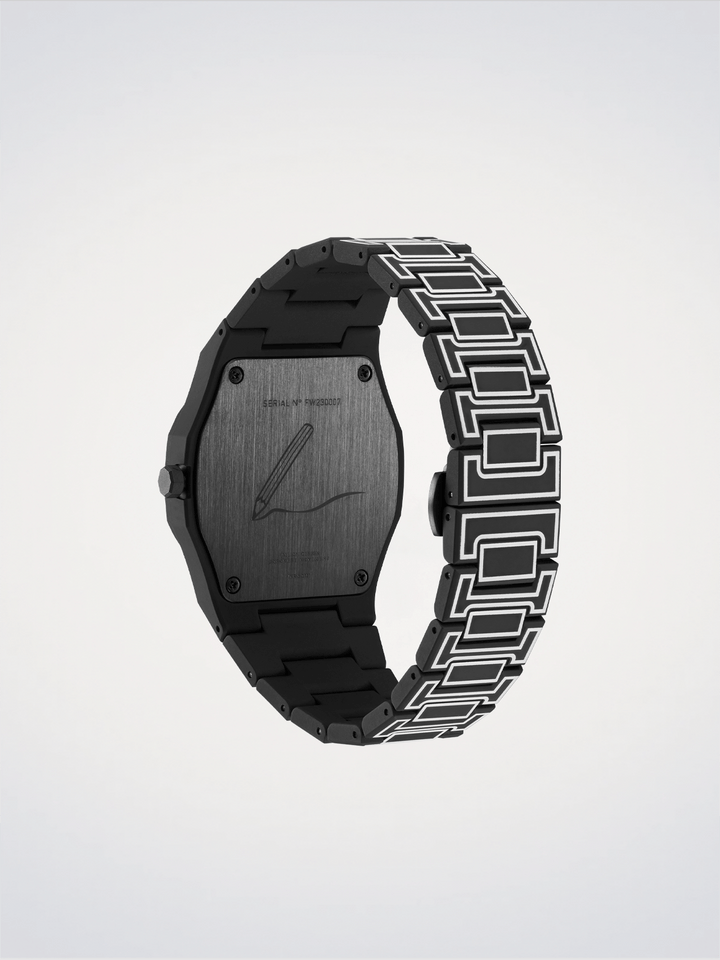 D1 Milano Black Sketch Polycarbon 40,5mm D1-PCBJ33