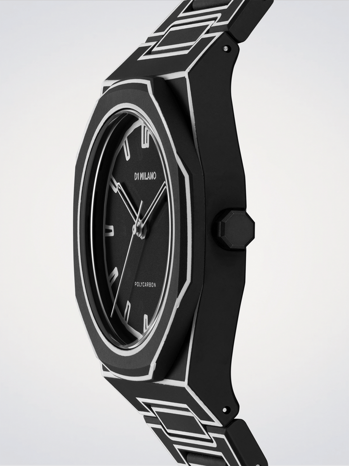 D1 Milano Black Sketch Polycarbon 40,5mm D1-PCBJ33