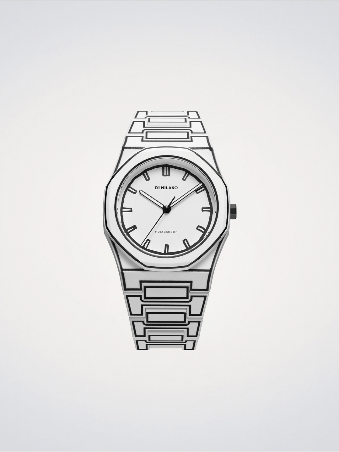 D1 Milano White Sketch Polycarbon 40,5mm D1-PCBJ34