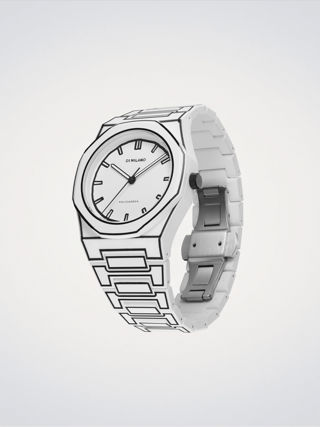 D1 Milano White Sketch Polycarbon 40,5mm D1-PCBJ34