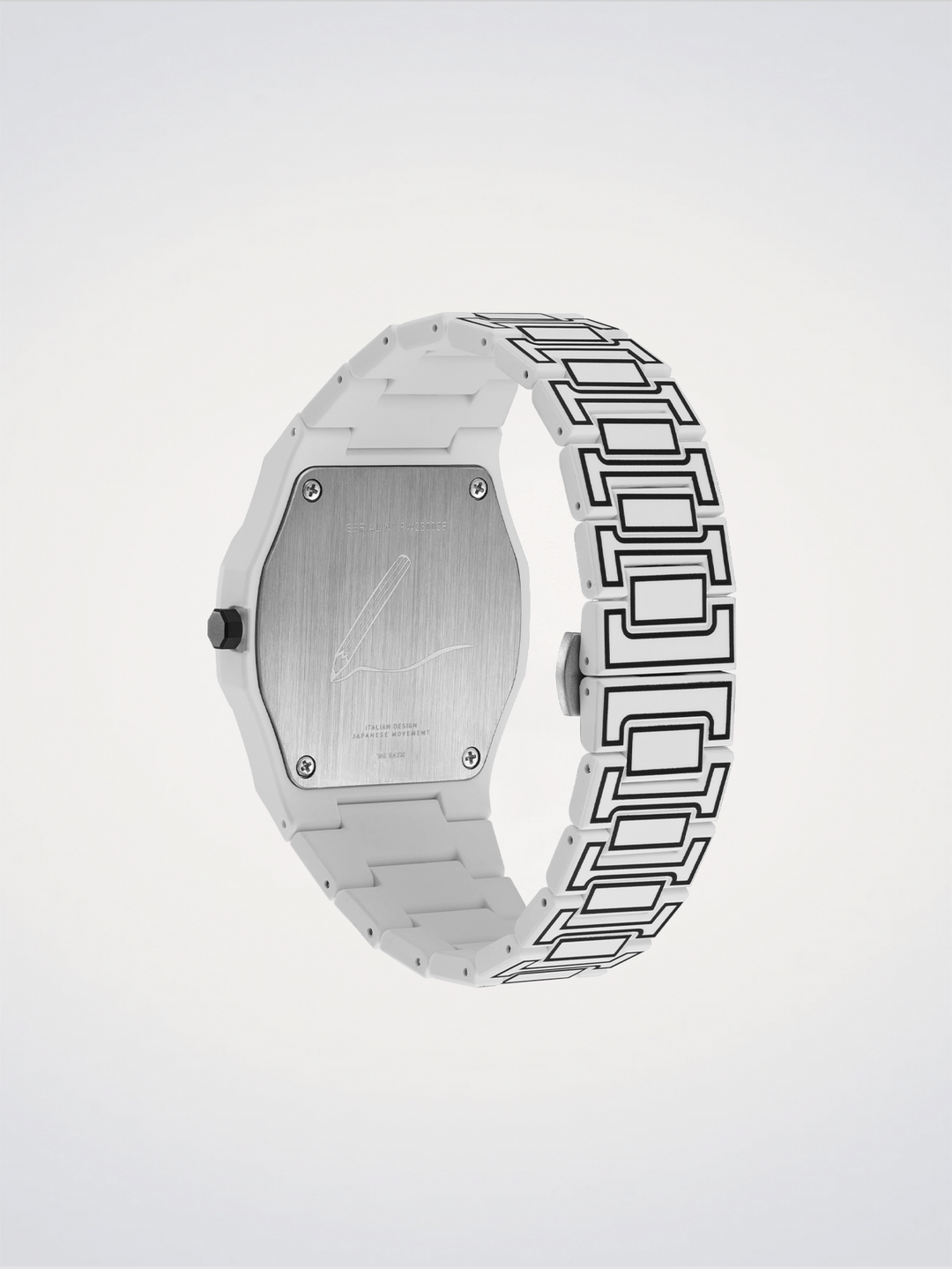 D1 Milano White Sketch Polycarbon 40,5mm D1-PCBJ34