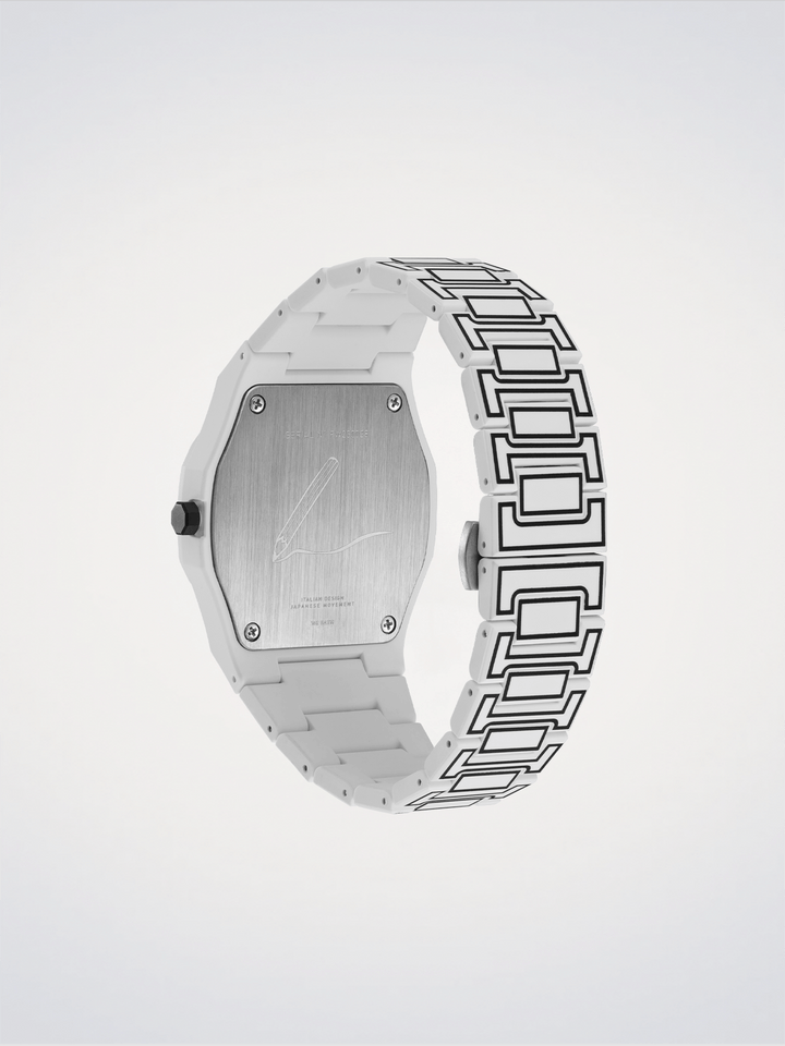 D1 Milano White Sketch Polycarbon 40,5mm D1-PCBJ34