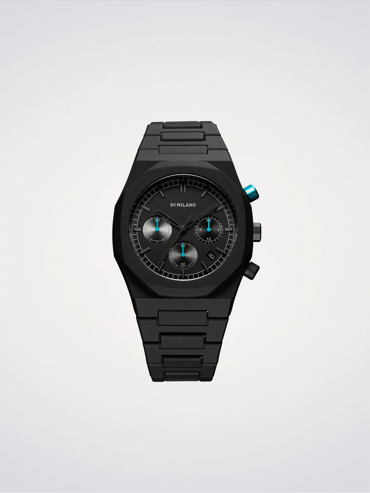 D1 Milano Anthrazitschwarz Polychrono 40,5 mm D1-PHBJ07