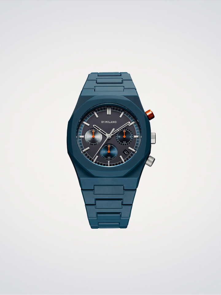 D1 Milano Neptune Bleu Polychrono 40,5 mm D1-PHBJ09