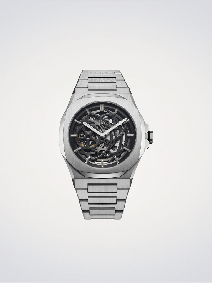 D1 Milano Silver Skeleton 41,5 mm D1-SKBJ10