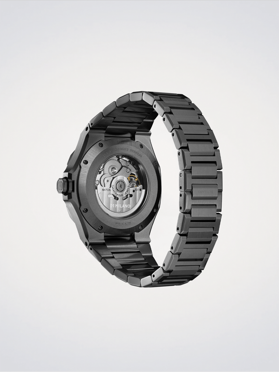 D1 Milano Gun Metal Skeleton 41,5 mm D1-SKBJ11