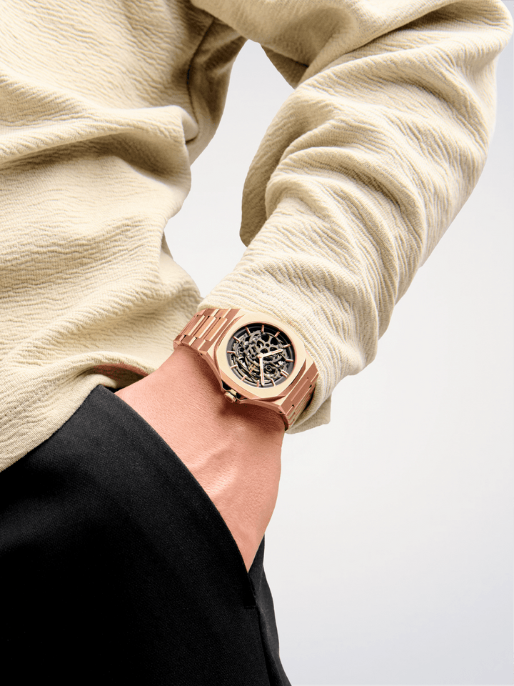 D1 Milano Rose Gold Skeleton 41,5 mm D1-SKBJ12