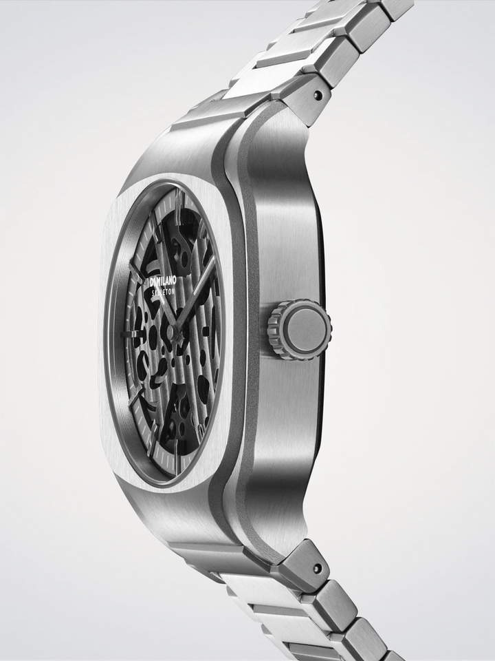 D1 Milano Grey Depth Square Skeleton 37 mm D1-SLBJ01