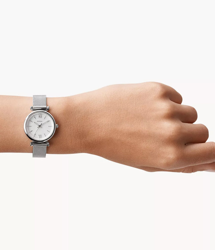 Fossil montre Carlie Mini Mini 28mm nacre quartz acier ES4432