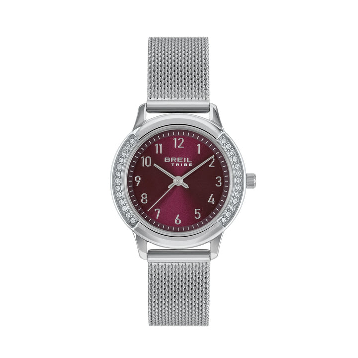 Reloj Breil Eye To Eye 30mm acero cuarzo burdeos EW0804