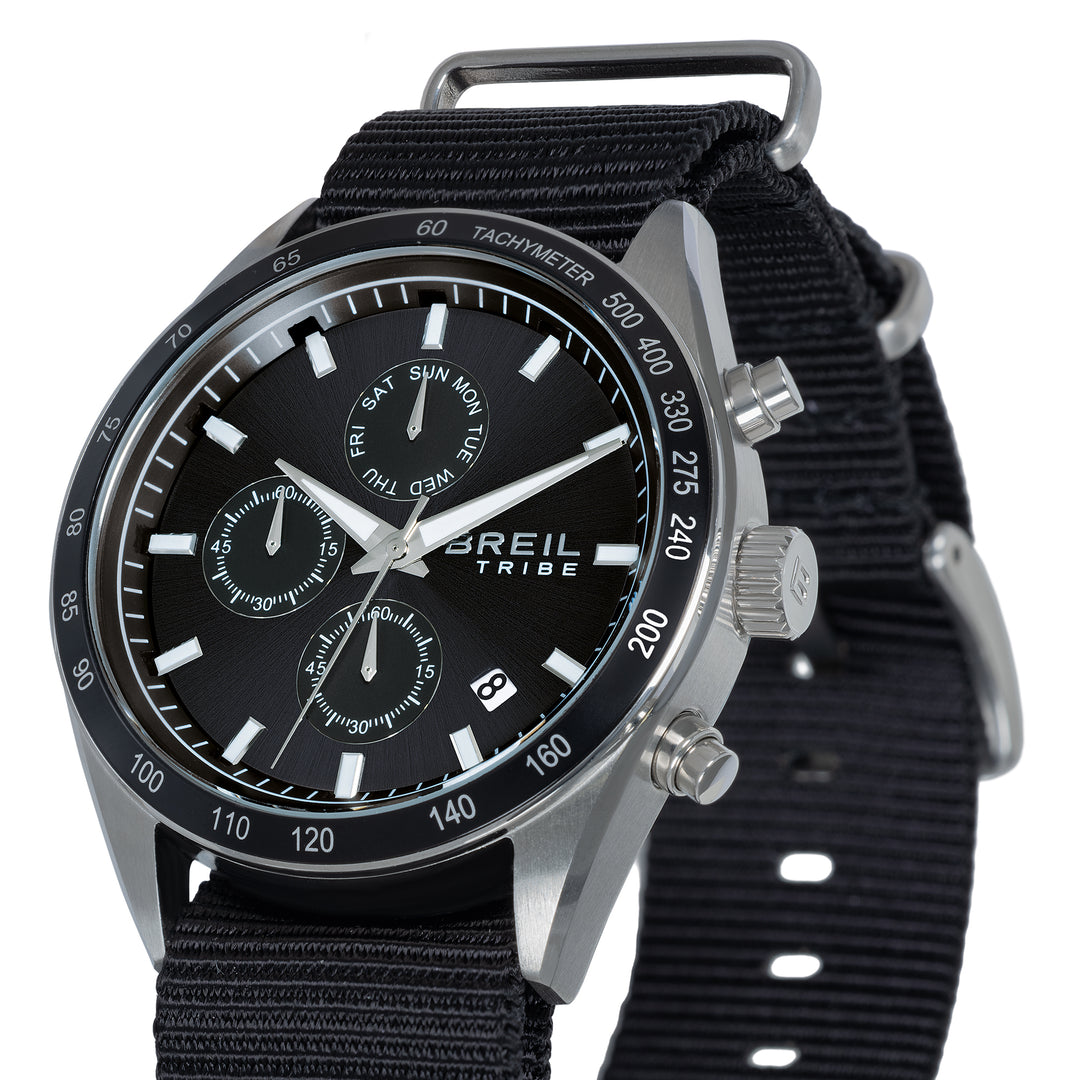 Breil orologio Echo Chrono 42mm nero quarzo acciaio EW0815