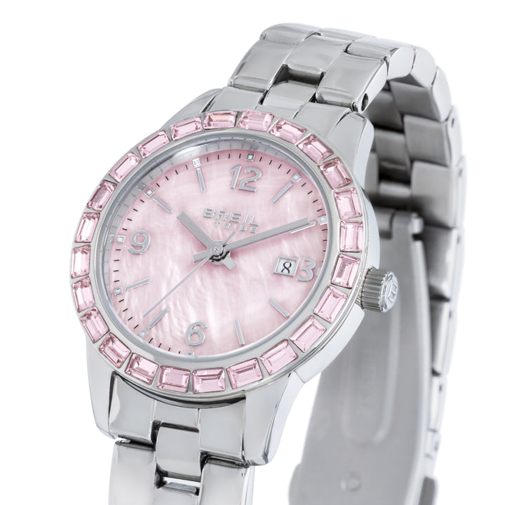 Breil orologio Glow And Go 30mm madreperla rosa quarzo acciaio EW0824