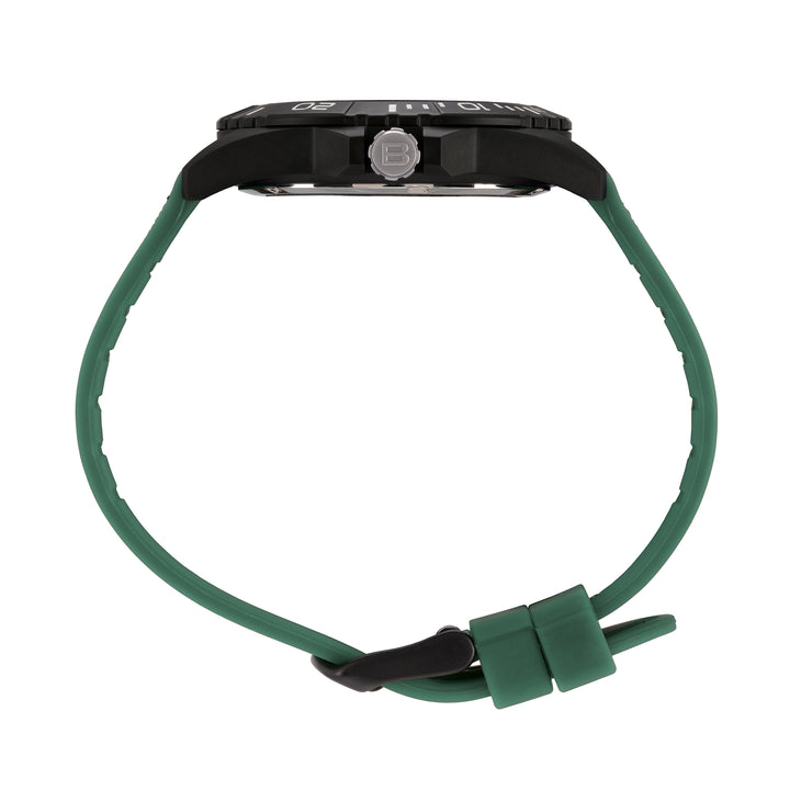 Montre Breil Black Horizon 42mm acier quartz vert finition PVD noir EW0836