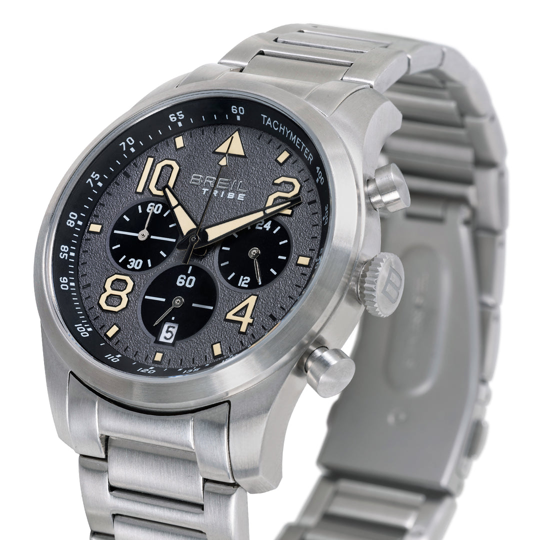 Reloj Breil Recon Chrono 42mm acero cuarzo gris EW0839