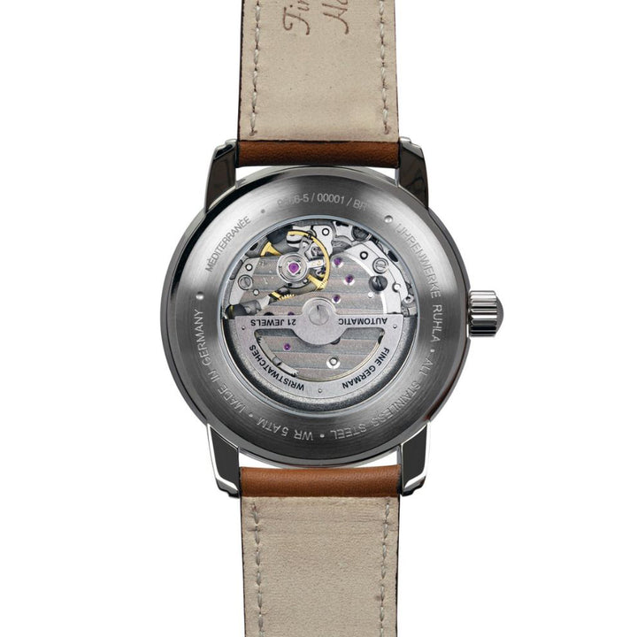 Zeppelin orologio LZ121 Mediterranèe Automatico Open 40mm beige automatico acciaio 9666-5