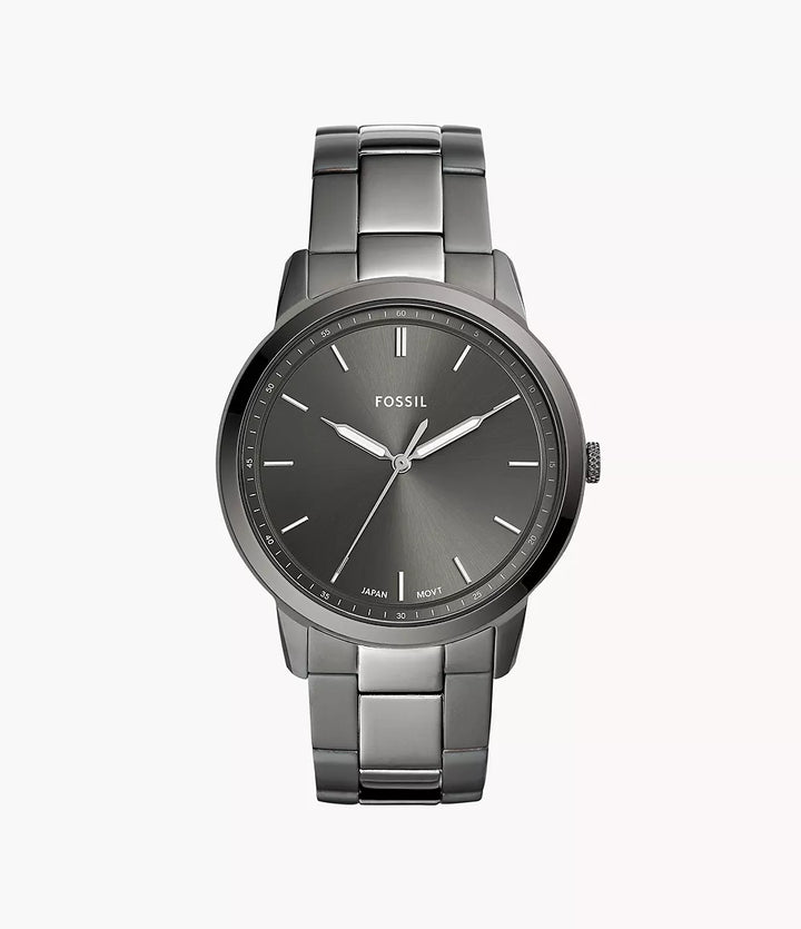 Montre Fossil Minimalist 44mm quartz gris acier finition PVD gris FS5459