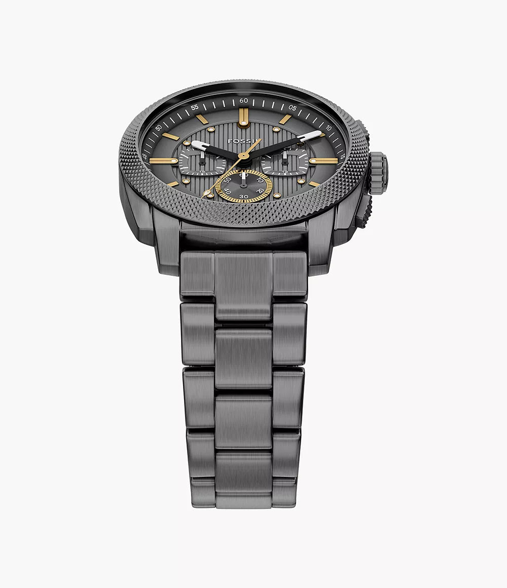 Montre Fossil Machine Chrono 44mm acier quartz gris finition PVD gunmetal FS6160