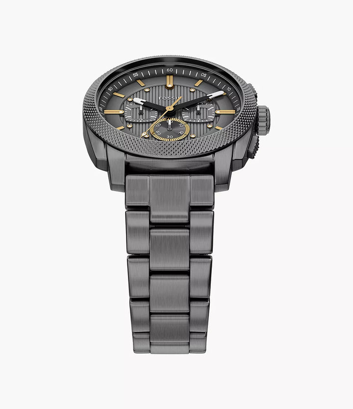 Montre Fossil Machine Chrono 44mm acier quartz gris finition PVD gunmetal FS6160