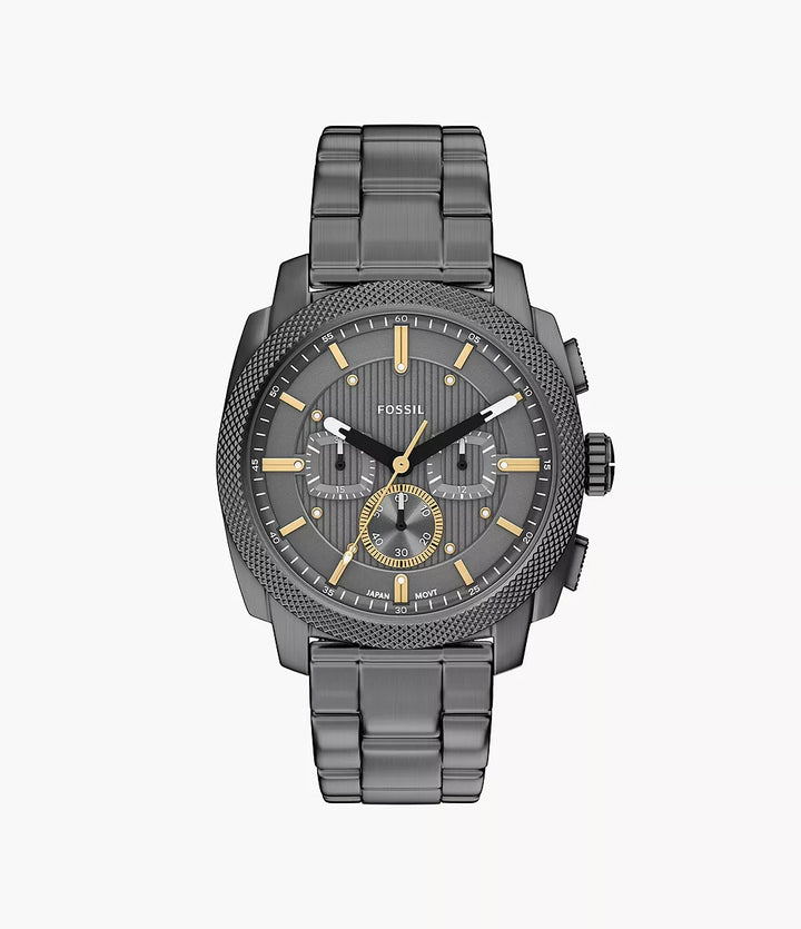 Montre Fossil Machine Chrono 44mm acier quartz gris finition PVD gunmetal FS6160