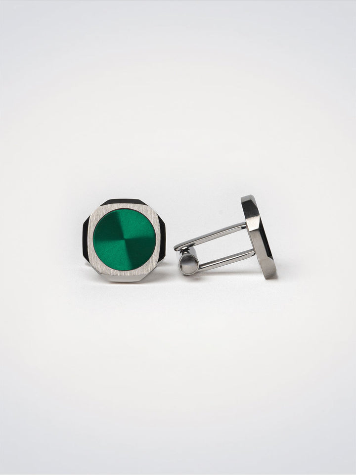 D1 Milano Green octagonal cufflinks D1-JWCLSU02